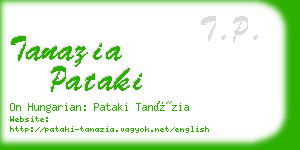 tanazia pataki business card